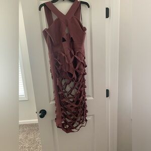 Plus size ASOS bandage bodycon cutout midi dress